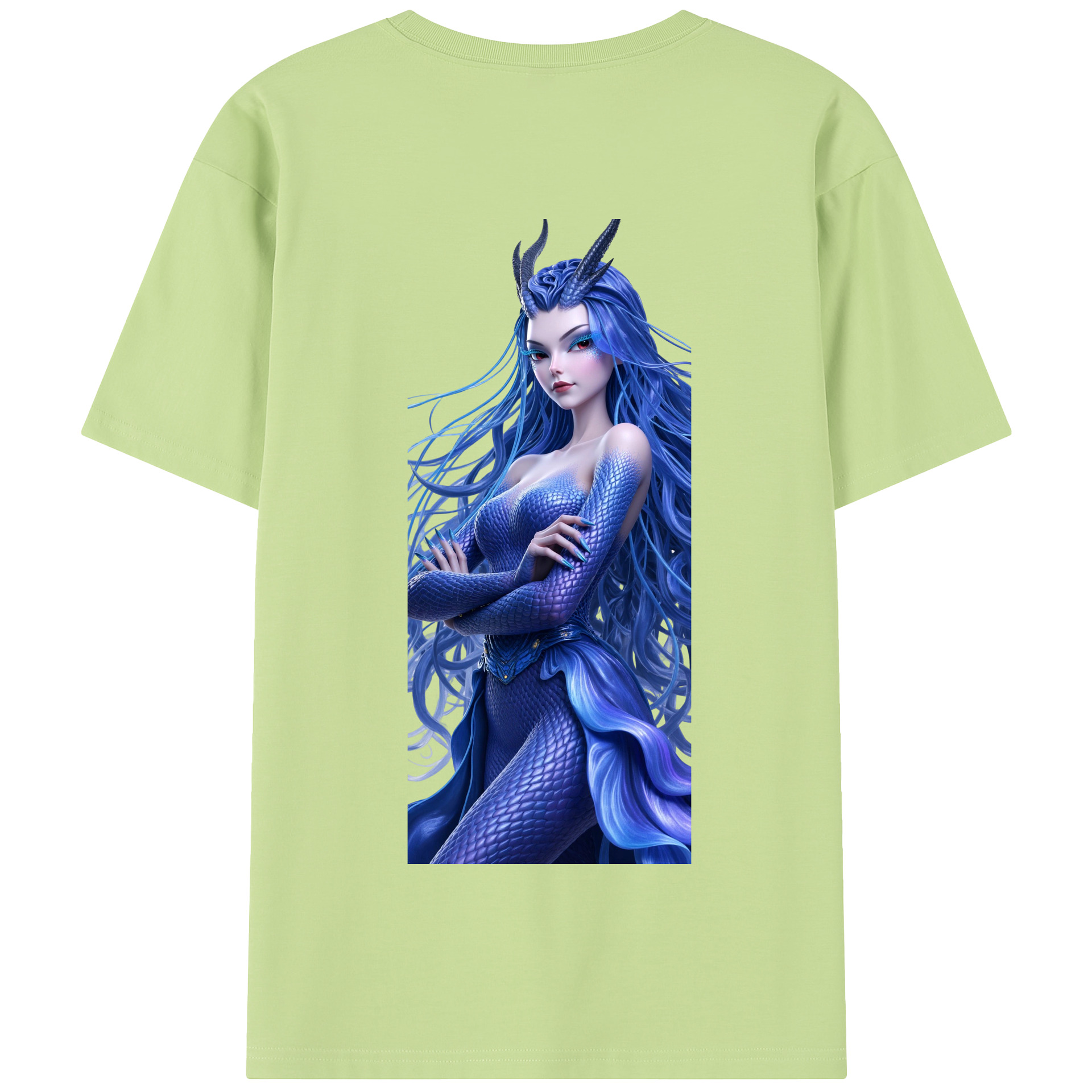 （画像用） Ne Zha 2 ナタ 魔童の大暴れ 綿100％半袖Tシャツ（背面プリント）